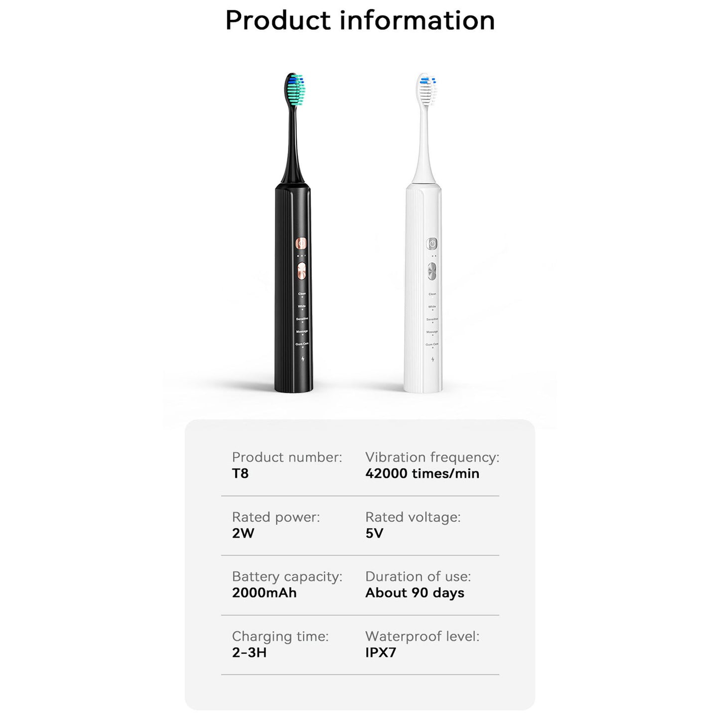 Aquasonic Black Series Ultra Whitening Toothbrush   ADA Approved Electric Toothbrush    8 Brush Heads    Travel Case   40.000 VPM Electric Motor    Wireless Charging  4 Modes With Smart Timer