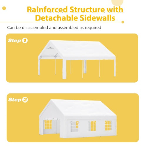 Comes With 2 Storage Bags And A Detachable Side Wall 20x20FT Heavy-duty Party Tent