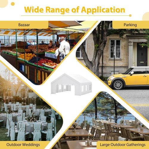 Comes With 2 Storage Bags And A Detachable Side Wall 20x20FT Heavy-duty Party Tent