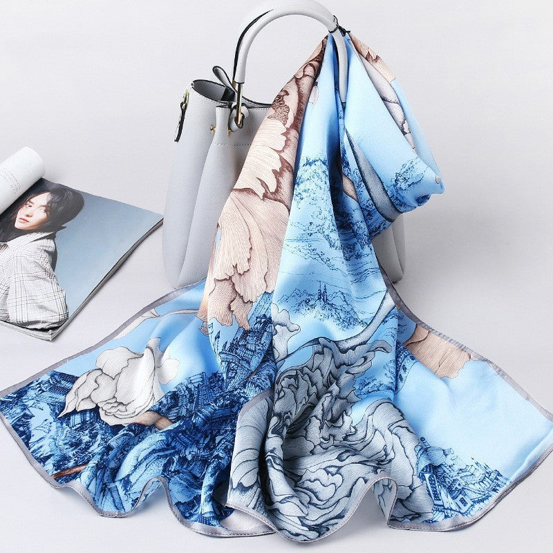 The New Korean Version Of The Silk Scarf Women All-match