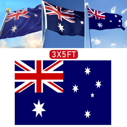 AUSTRALIAN FLAG GIANT 3ft X 5ft 90cm X 150cm AUSTRALIA DAY NATIONAL DECORATION