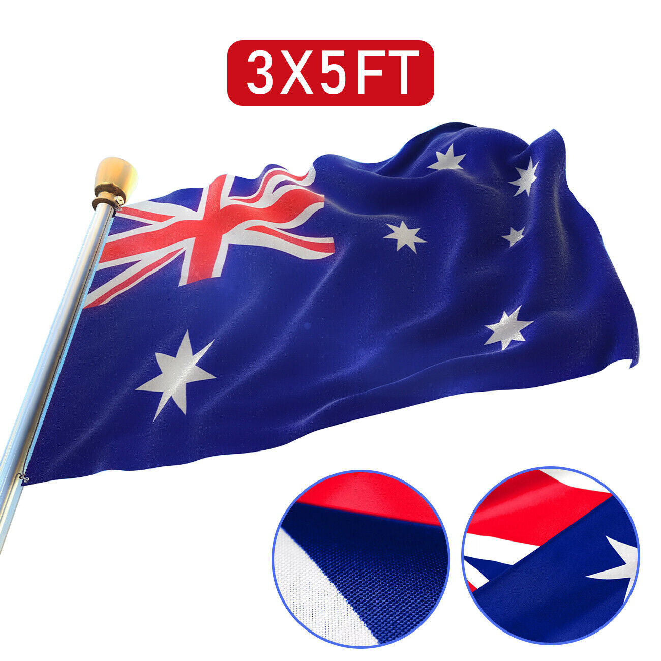 AUSTRALIAN FLAG GIANT 3ft X 5ft 90cm X 150cm AUSTRALIA DAY NATIONAL DECORATION