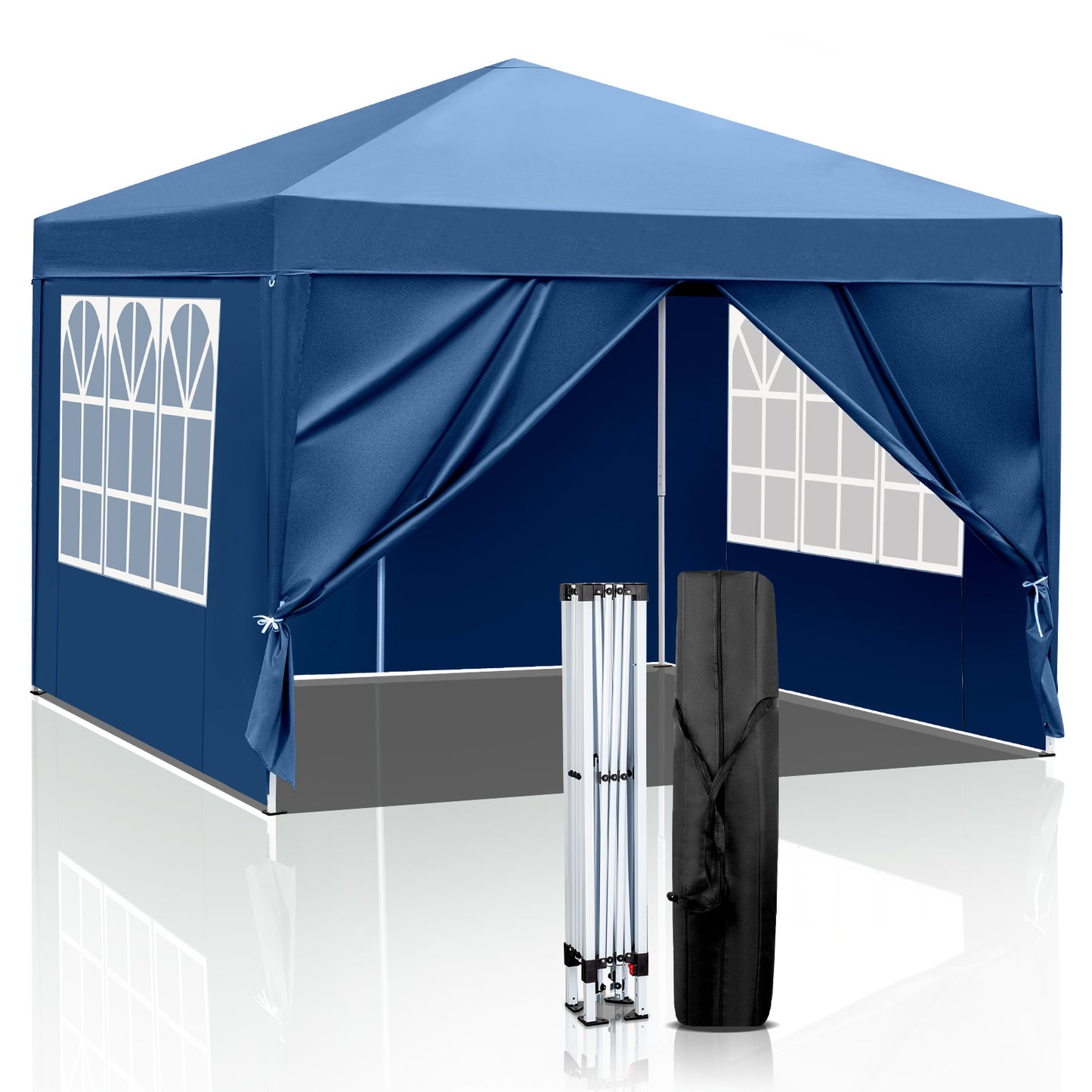 10x10ft Blue 4 Sided -2 Doors And 2 Windows Folding Shed
