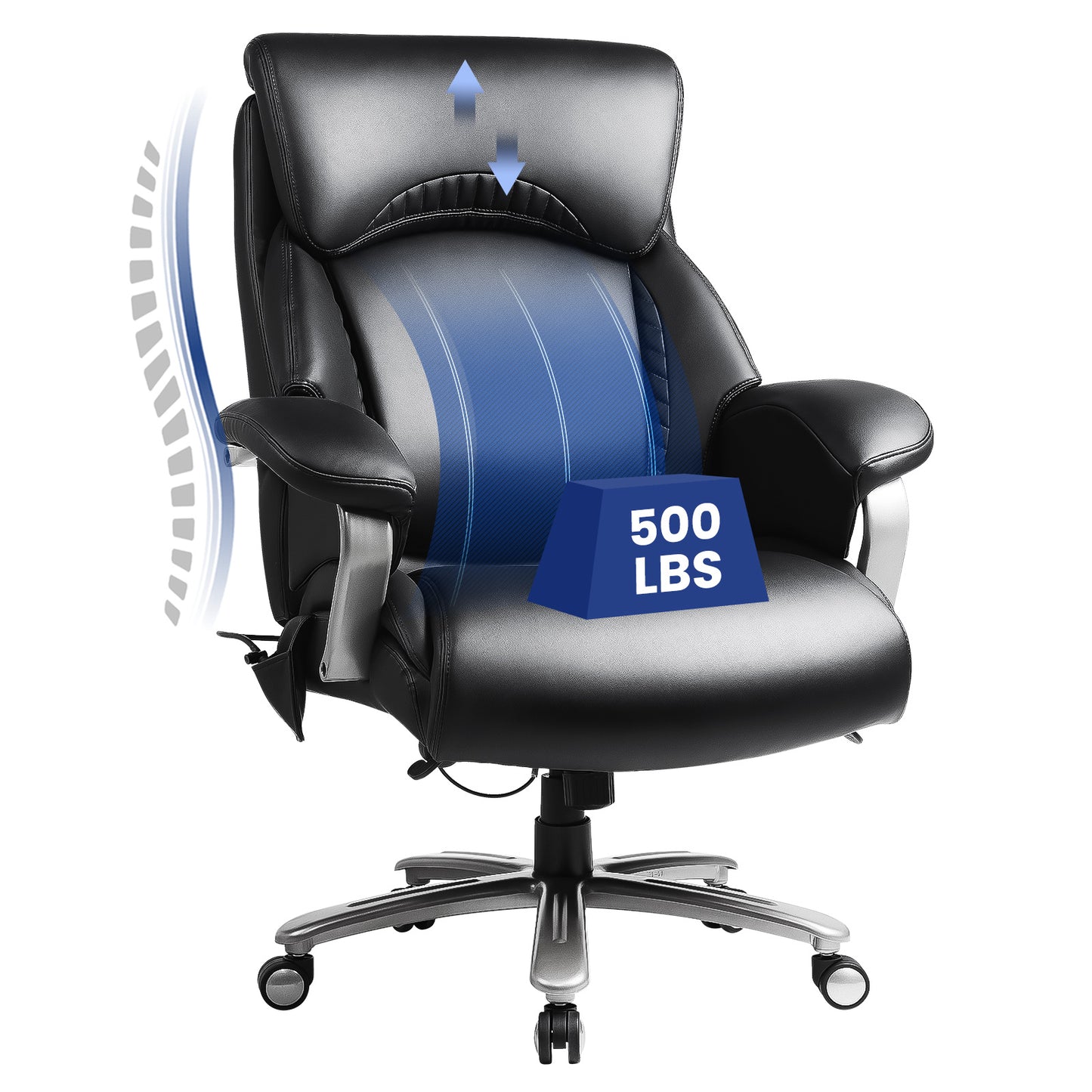 Tall Office Chair, 500 Pound Heavy-duty Ergonomic Computer Chair