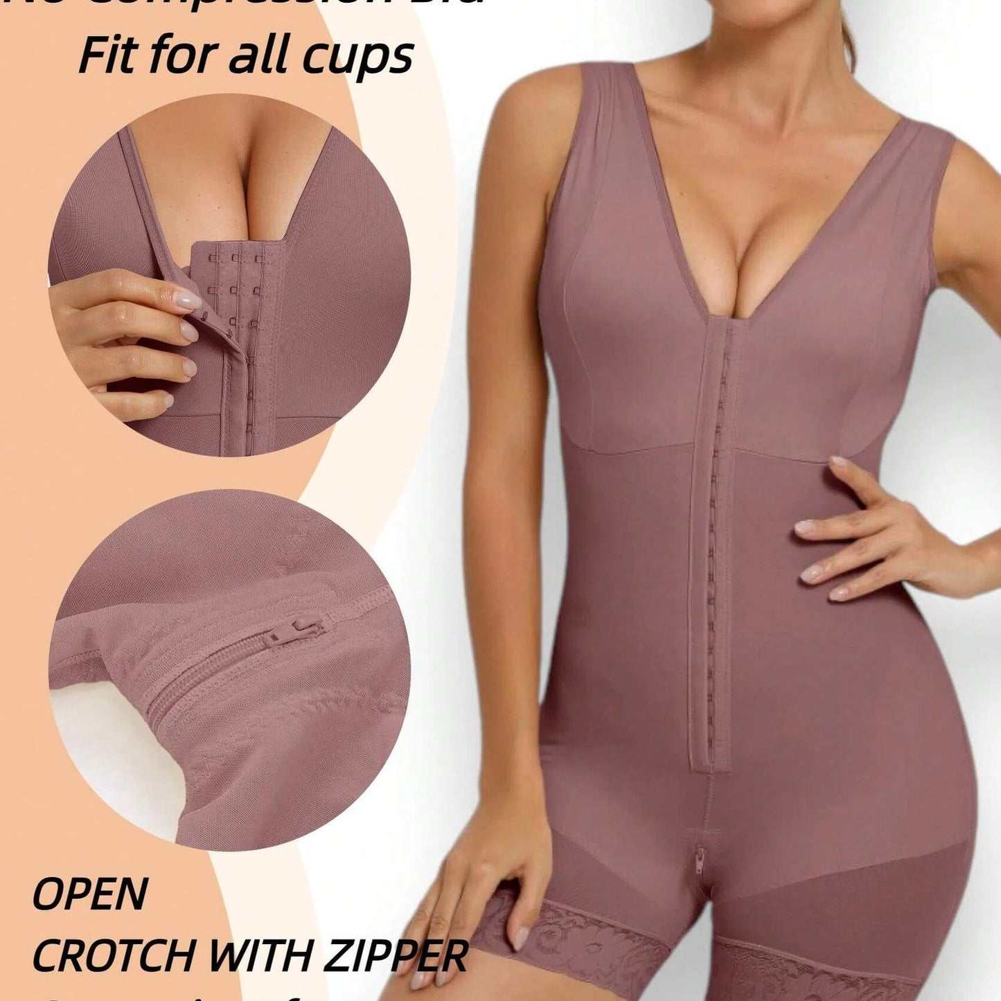Fajas Colombianas Women's Shapewear, Full Body Sculpting After Abdominal Control, Hip Lifter With Zipper Crotch, Women's Fitness Set,- Prohibition Of Selling On The Amazon Platform