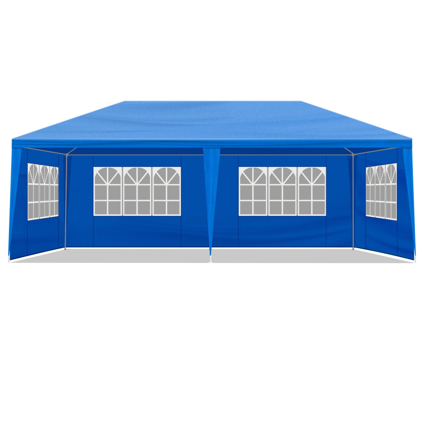 10x20ft Blue 6-sided Low-end Cooling Shed Iron PE Cloth