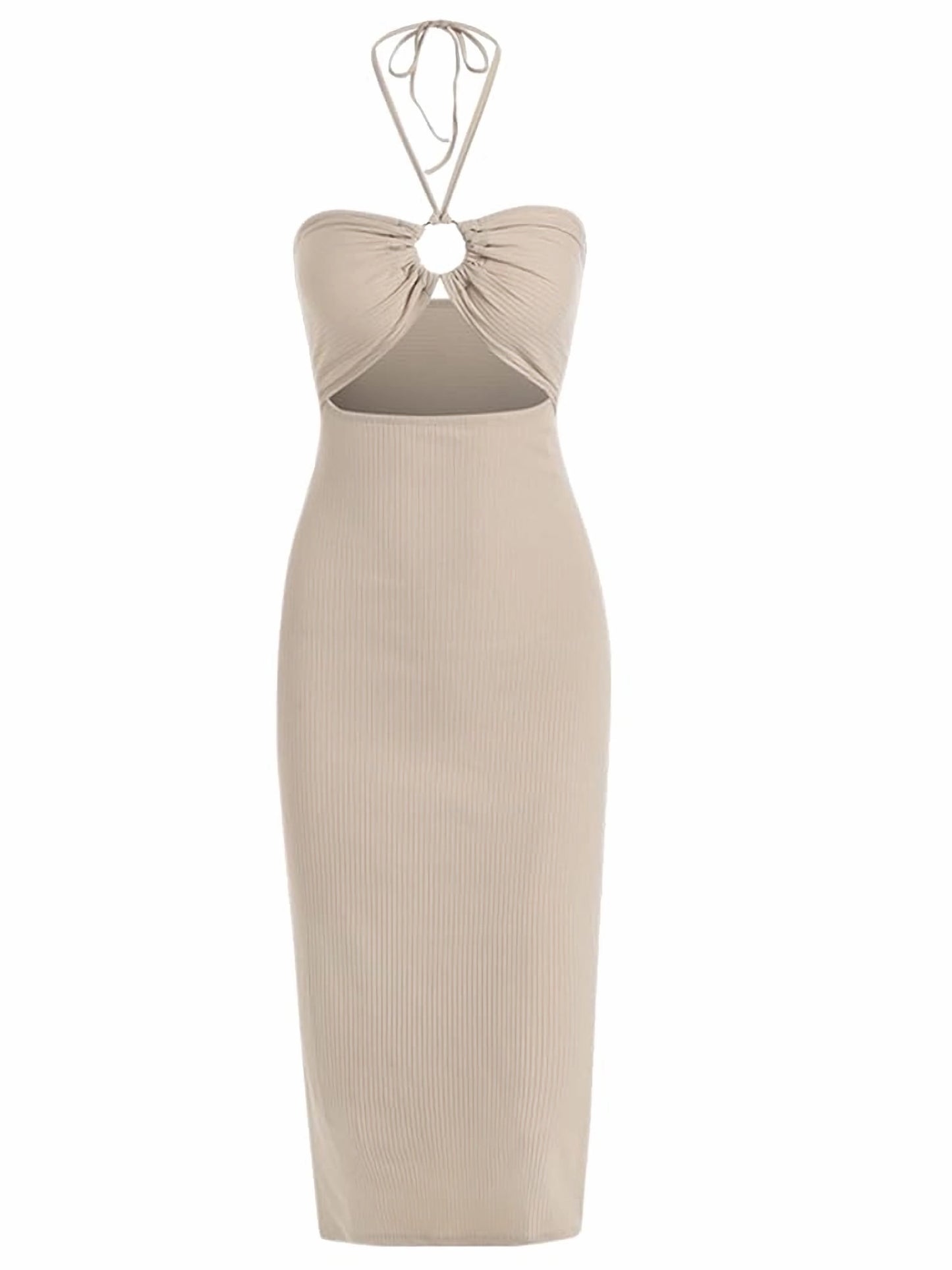 Women's Sleeveless Dress Sex Midi Halter Dresses Criss Cross Cami Womens Dresses Dress For Party