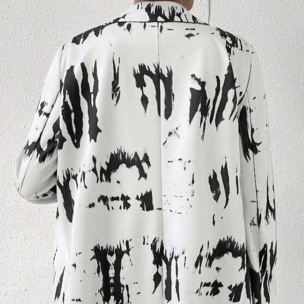 Ladies' Fashionable And Elegant Single Breasted Half Open Placket Drawing Versatile Suit Jacket