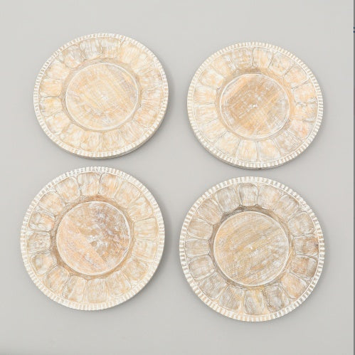 Handcrafted 13 Wood Charger Plate   Wooden Dinning Placemat Artisan Wood Tableware