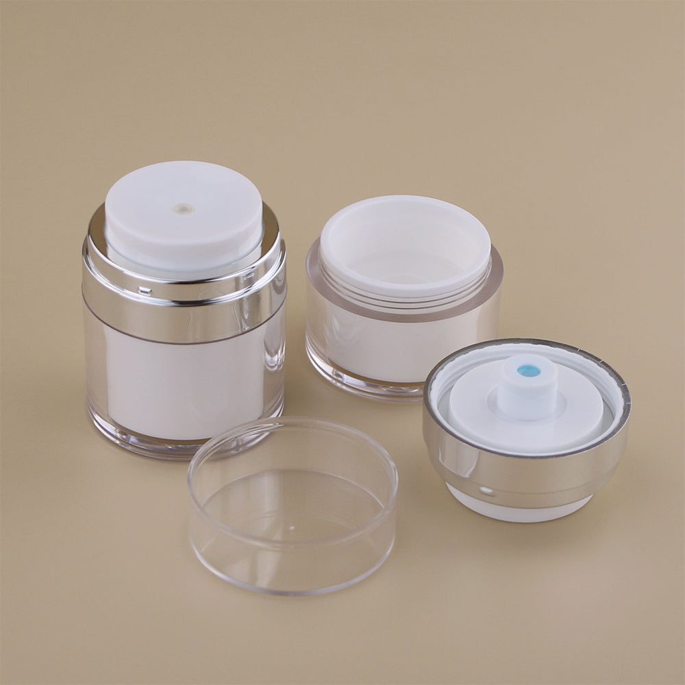 3pcs Vacuum Press-type Face Cream Bottle Liquid Leak-proof Container Dispenser Cosmetic Lotion Top Press-type Filling Bottle