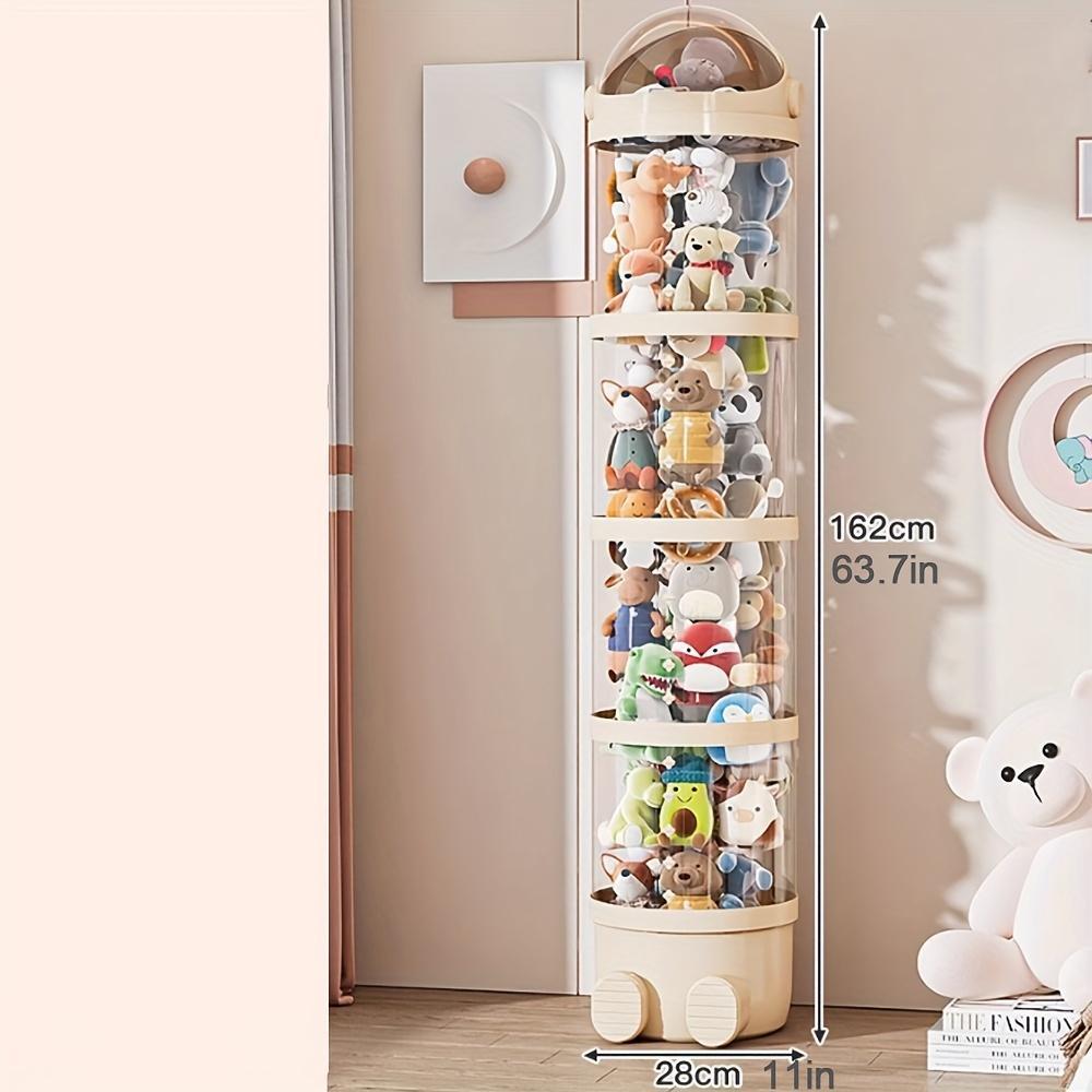 Stackable Plush Toy Storage Box With Drawer Transparent PET Material Zipper And Lid Closure