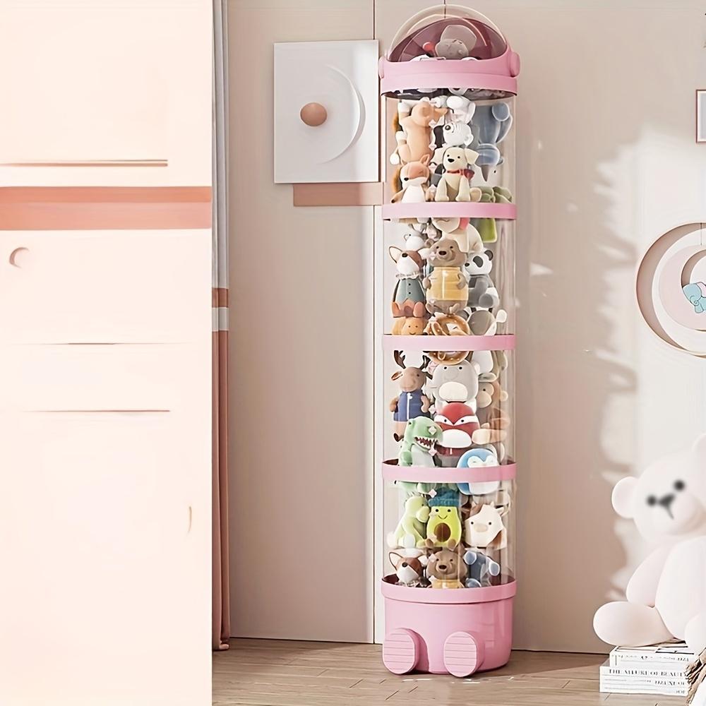 Stackable Plush Toy Storage Box With Drawer Transparent PET Material Zipper And Lid Closure