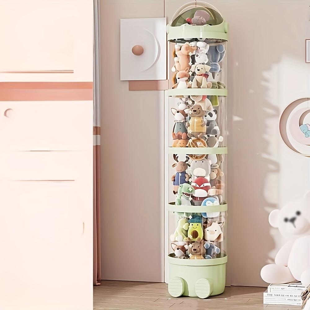 Stackable Plush Toy Storage Box With Drawer Transparent PET Material Zipper And Lid Closure