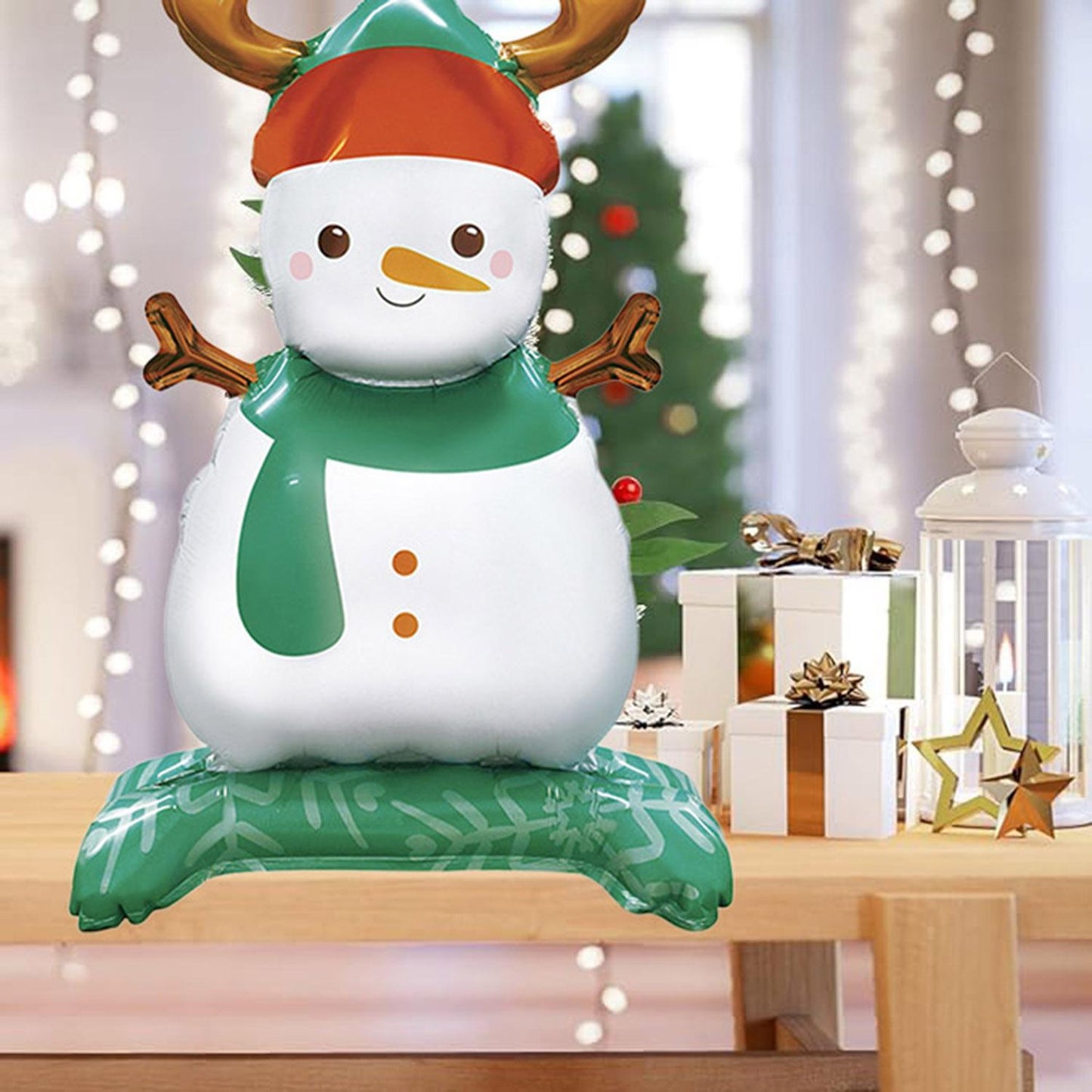 Christmas Aluminum Foil Balloon Set, Including Two Christmas Tree, Santa Claus, Snowman, Gingerbread Man Balloons