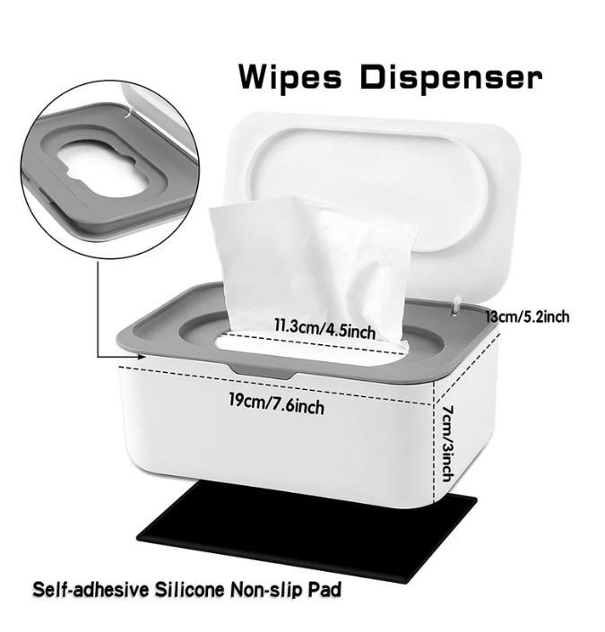 Jiayun Large Capacity Baby Wipes Box With Silicone Anti-skid Mat Keeps Wipes