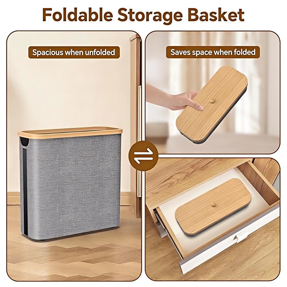 Fast Arrival Toilet Paper Storage Basket With Lid, Bamboo Toilet Paper Storage Holder Stand Organizer For Bathroom, Toilet Paper Storage Box Container With Handle, Toilet Tissue Storage Bin For RV Clo