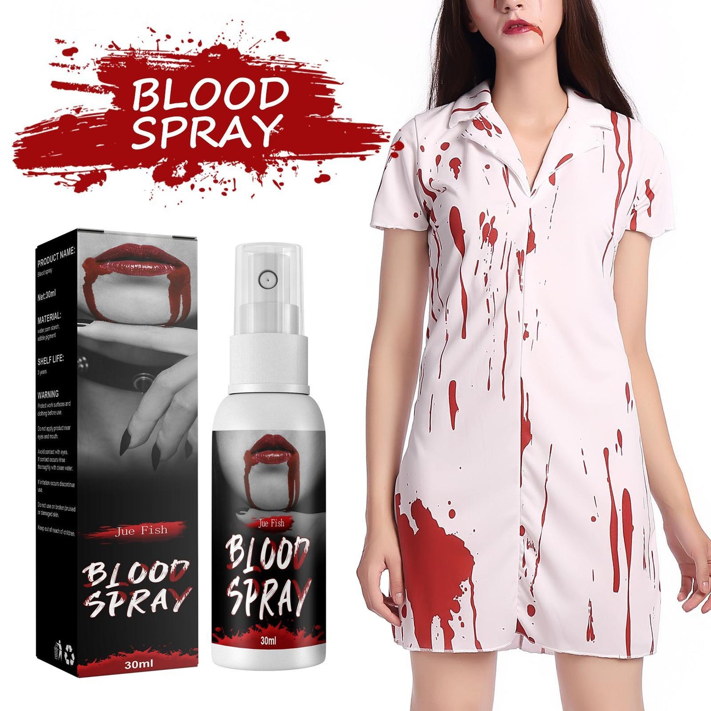 Jueyu Plasma Spray Plasma Fake Blood Vampire Zombie Artificial Blood Decoration Movie Makeup Props Plasma