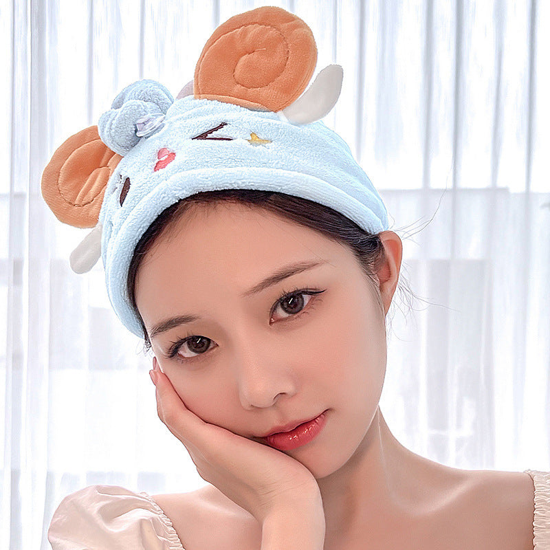 Cartoon Coral Fleece Shepherd XINGX Hair Dryer Hat