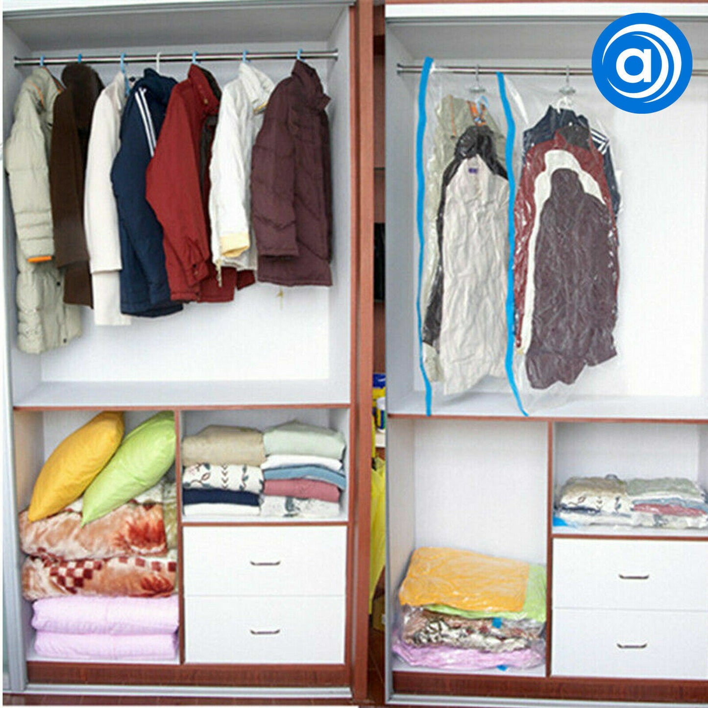 6 X STRONG VACUUM STORAGE SPACE SAVING BAGS VAC BAG SPACE SAVER VACCUM VACUM-BAG