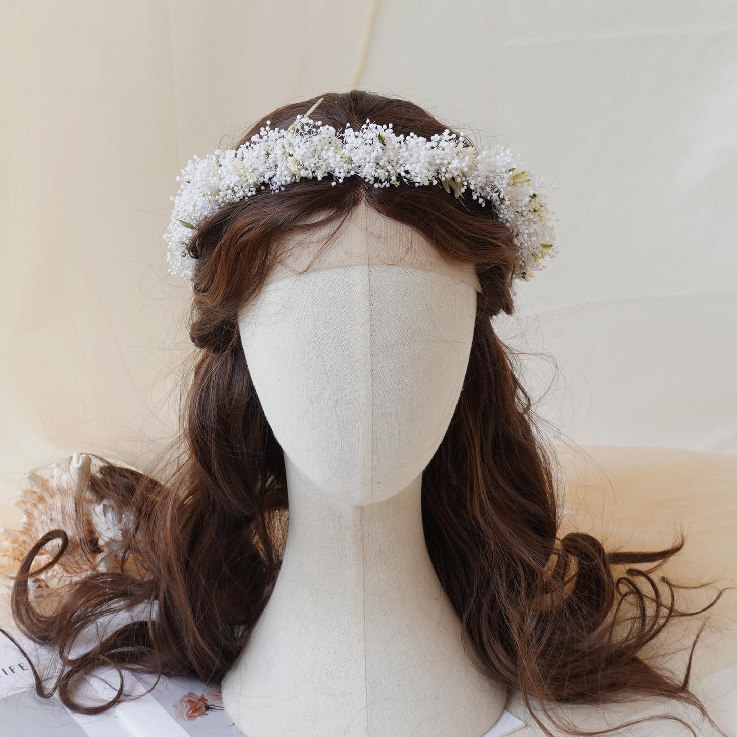 Gypsophila Crown, Dried Flower Crown, Bridal Wedding, Daily Party, Birthday Suitable Crown