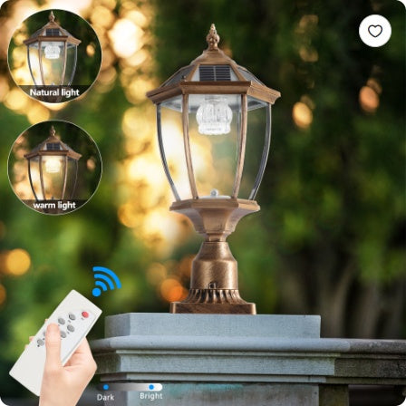 20 Golden Solar Powered LED Outdoor Lantern, Vintage Garden Light With Elegant Glass Design For Pathways, Yards, And Patios  1-Pack