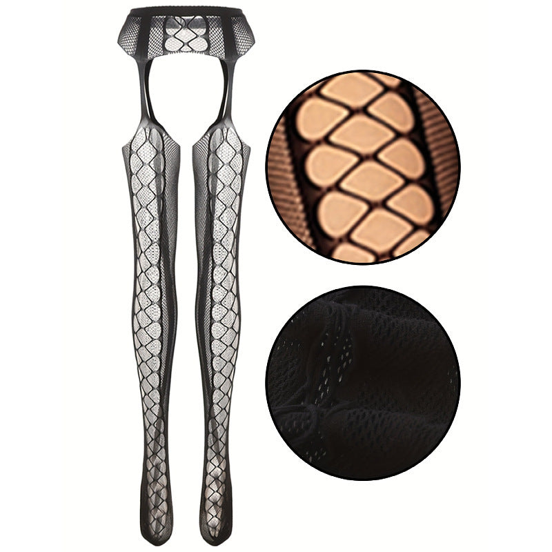 Women's European And American Hollow Bottoming Pantyhose