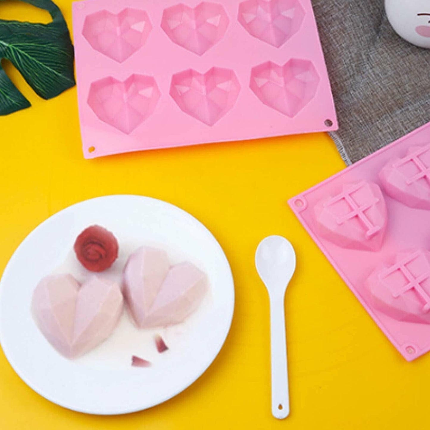 DIY 3D Fondant Mold Silicone Heart Shape Candy Cake Chocolate Mould Sugar Craft