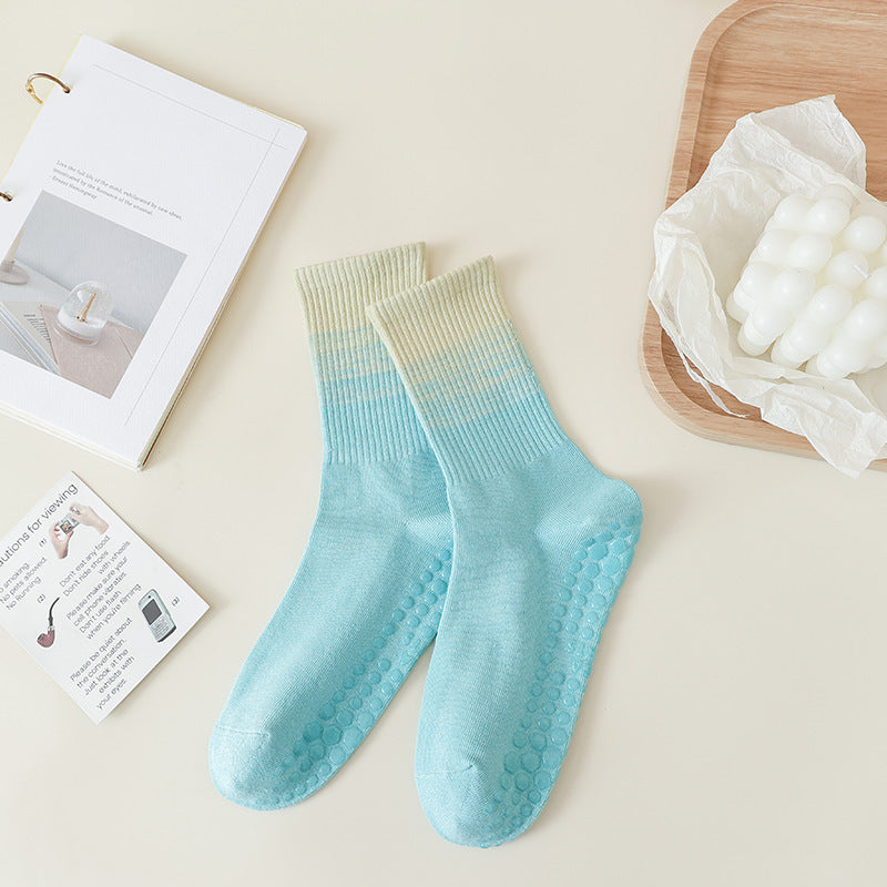 Gradient Yoga Socks Children's Professional Non-slip Autumn And Winter