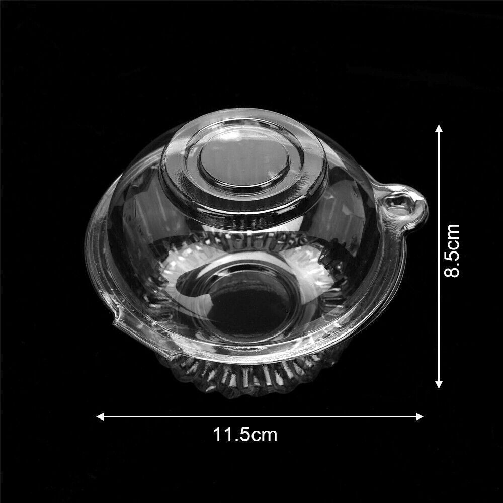 SINGLE CUPCAKE BOXES CLEAR MUFFIN HOLDER CASES DOMES CUPS PODS CONTAINERS