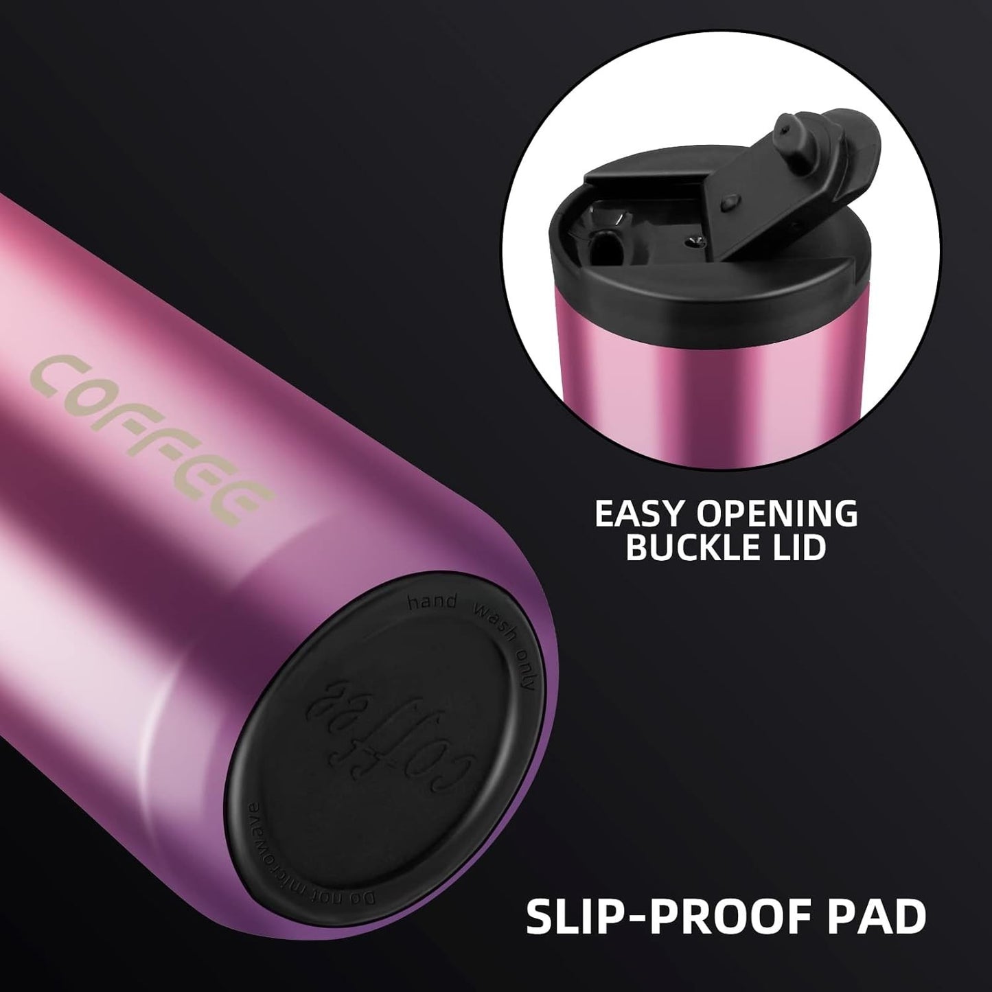 Thermal Travel Coffee Mug Cup Hot Warm Insulated Drinks Thermal Flask UK