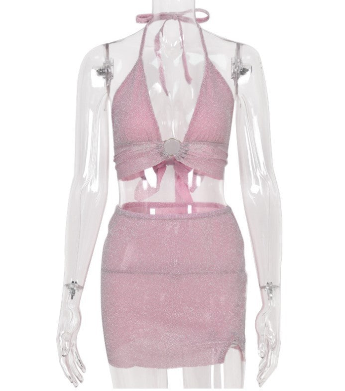 two piece glitter set