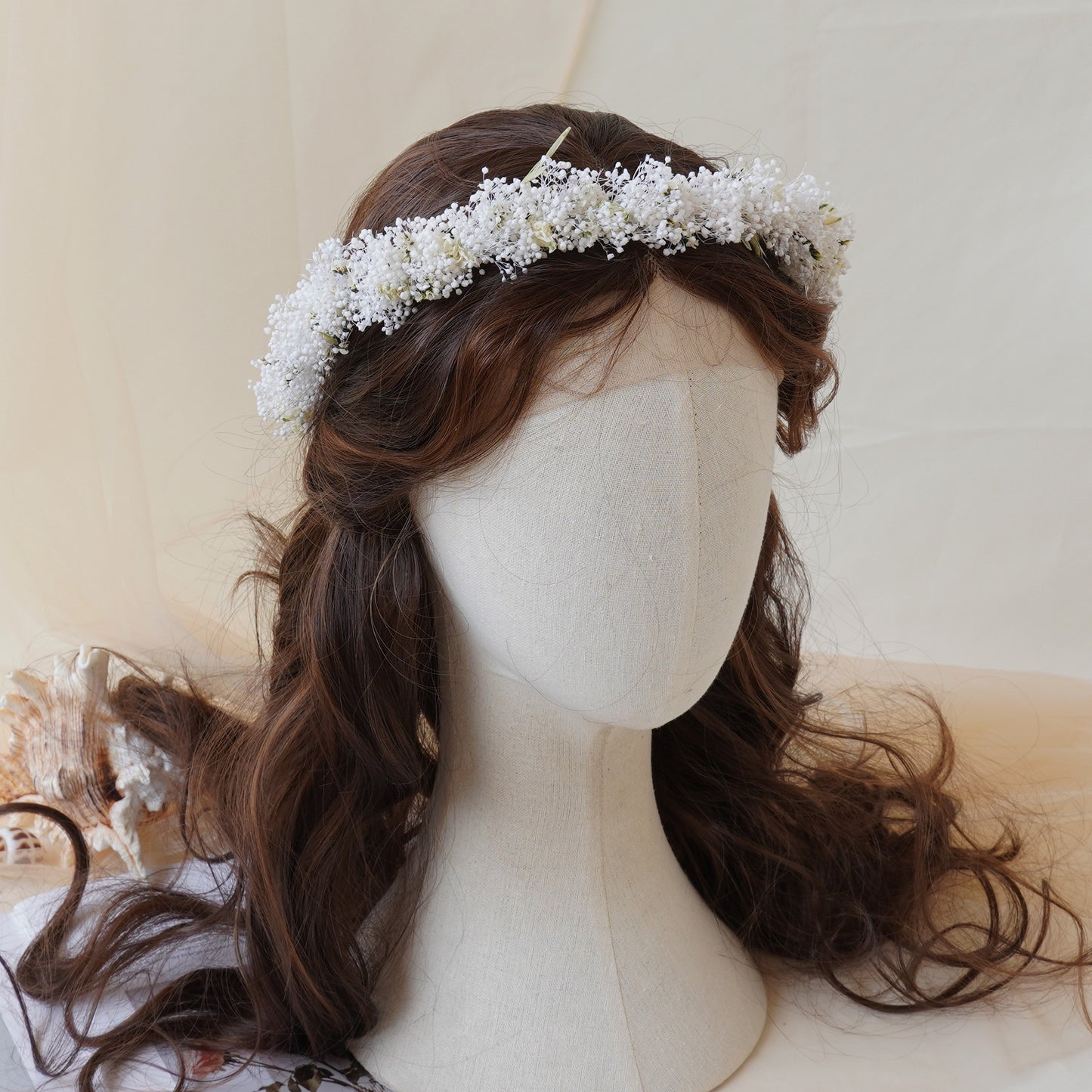 Baby's Breath Crown,Dried Flowers Crown,Bridal Crowns,Wedding Crown,Boho Bride Crown