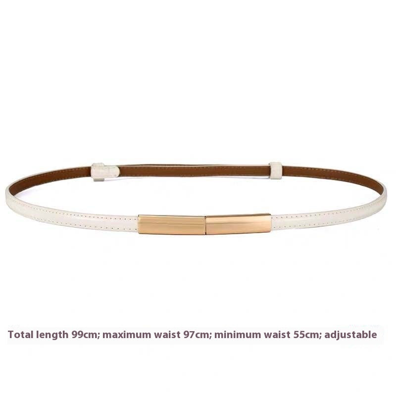 Women's Belt Fashion A Pair Of Buckles Fine Ladies