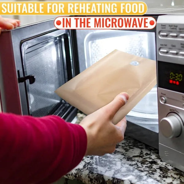12Pcs Non Stick Toaster Bags Reusable 6.7 X7.5 Inch Grilled Cheese Bags Heat Resistant & Easy To Clean Mess Free Toasting Sandwiches Panini & More Compatible With Toaster Oven Microwave & Grill