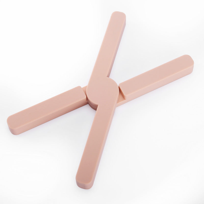 3 Pack Non-Slip Thick Foldable Silicone Trivets, Heat-Resistant Folding Pad, Eco Expanding Silicone Pot Holder, Hot Pad With Collapsible Cross Design Save Much Space Silicone Heat Resistant Pad