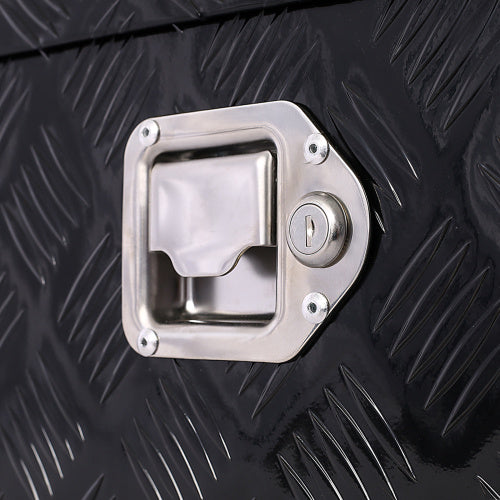 30inch Aluminum Tool Box,heavy Duty Truck Bed Tool Box,outdoor Trailer Pickup Storage Tool Box,RV Storage Organizer,underbody Box W  Lock Keys,black