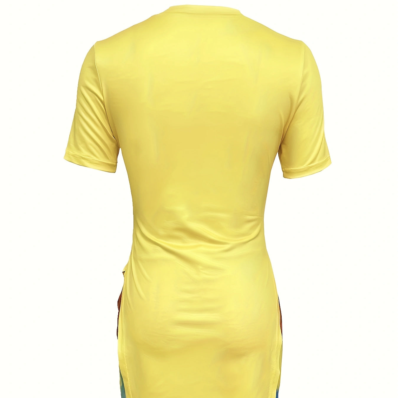 Ladies' Round Neck Printed Fashion Trend Versatile Elastic Breathable Pants Show Off Figure Top Shorts Two-piece Set