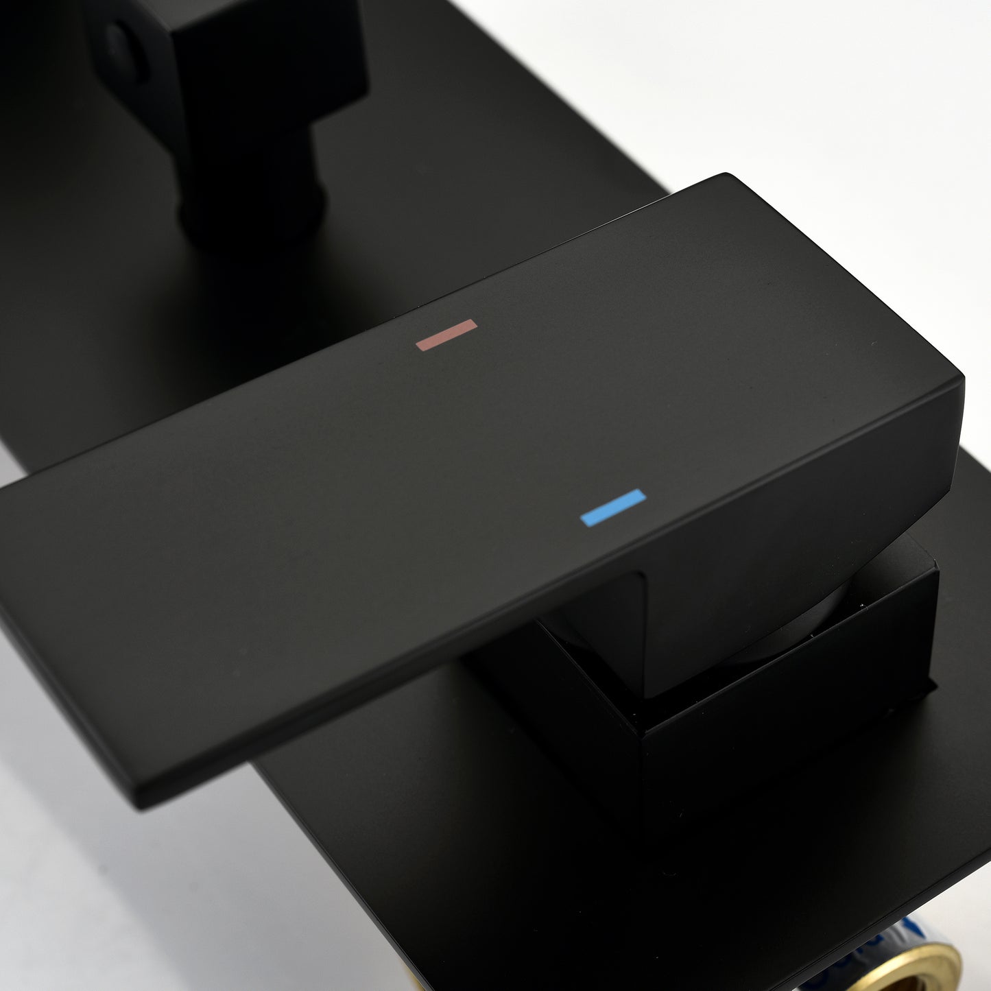 Brass Matte Black Shower Faucet With Shower System, 10 Inch Shower Head And Handheld Spray Bathroom Deluxe Faucet Combination