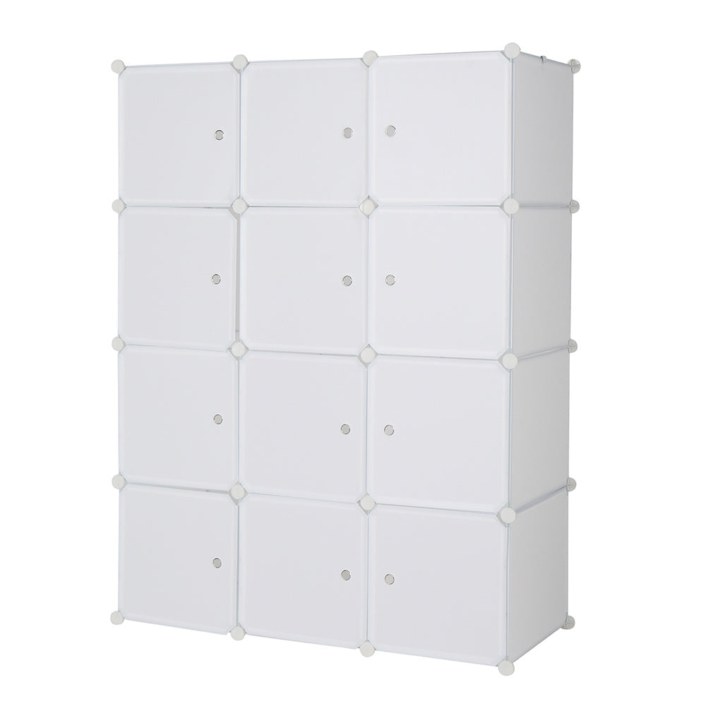 4-layer 12-compartment Rubik's Cube Wardrobe, Plastic, Can Be Freely Assembled DIY Style