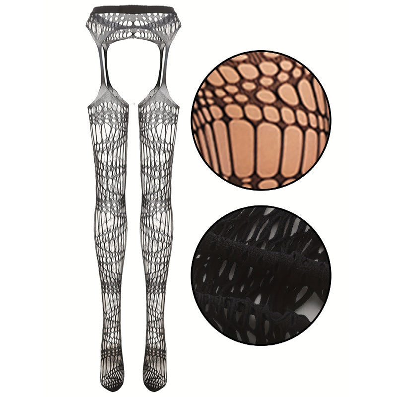 Women's European And American Hollow Bottoming Pantyhose