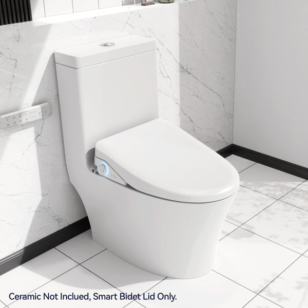 Smart Toilet With Side Knob Adjustable Heated Seat, Water Temperature And Pressure Adjustment Function, Portable Toilet With Automatic Nozzle Cleaning Function, Cannot Be Shipped On Weekends