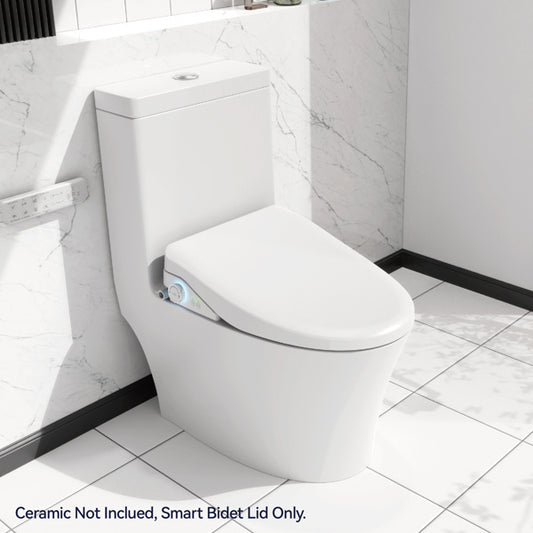 Smart Toilet With Side Knob Adjustable Heated Seat, Water Temperature And Pressure Adjustment Function, Portable Toilet With Automatic Nozzle Cleaning Function, Cannot Be Shipped On Weekends