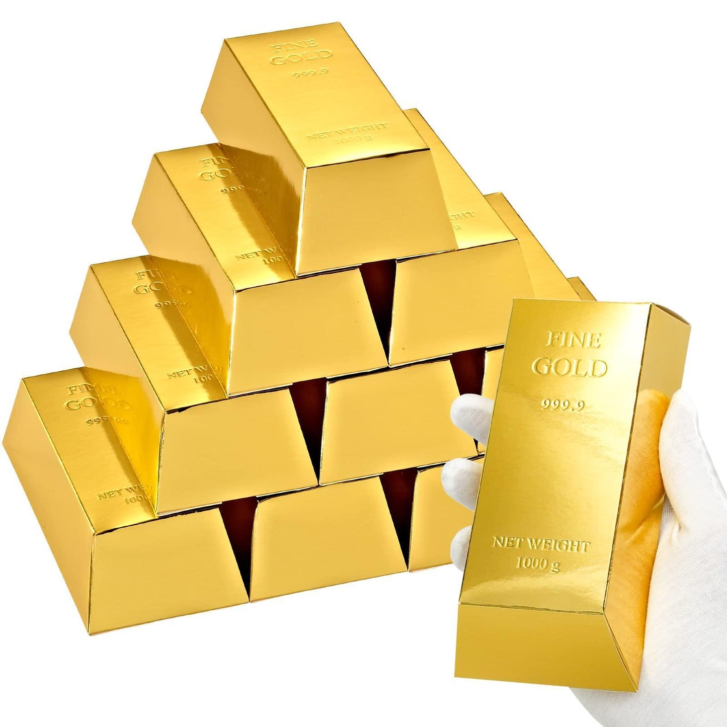 30x Gold Bar Party Favour Boxes Gift Treat Boxes For Parties Sweets, Chocolates, Coins