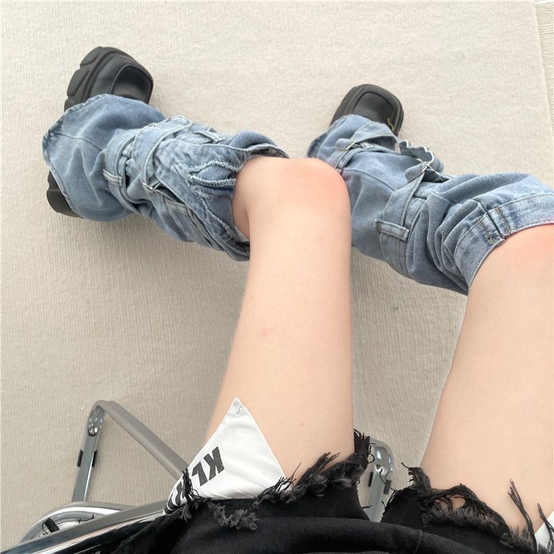 Jeans Foot Sock Sweet Cool Millennium Hot Girl Design Sense