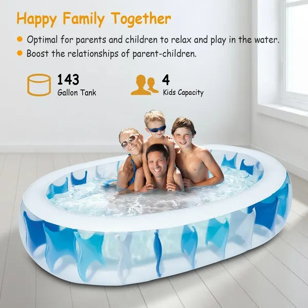 In Inflatable Swimming Pool Blow Up Family Pool For Kids Foldable Swim Ball Pool Center