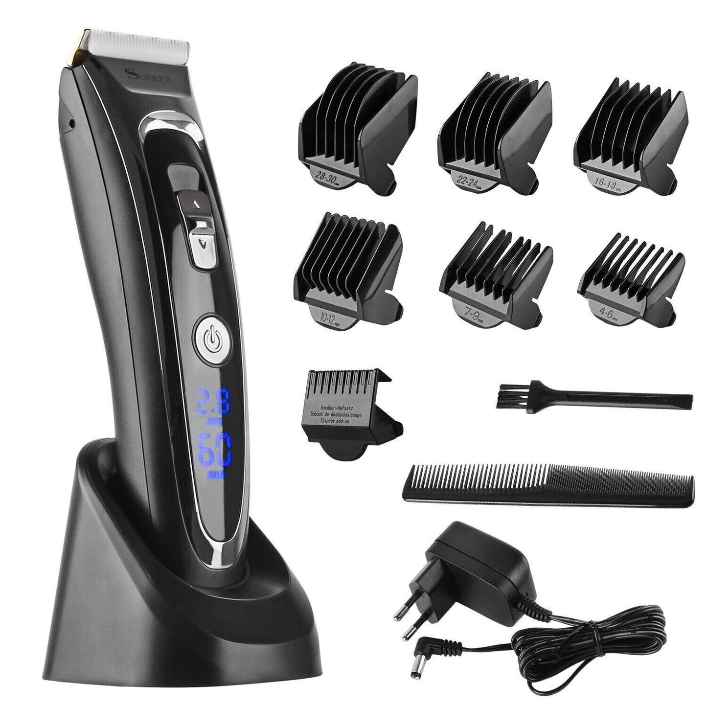 Keramik Profi Haarschneidemaschine Bartschneider Trimmer Rasierer Led Display DE