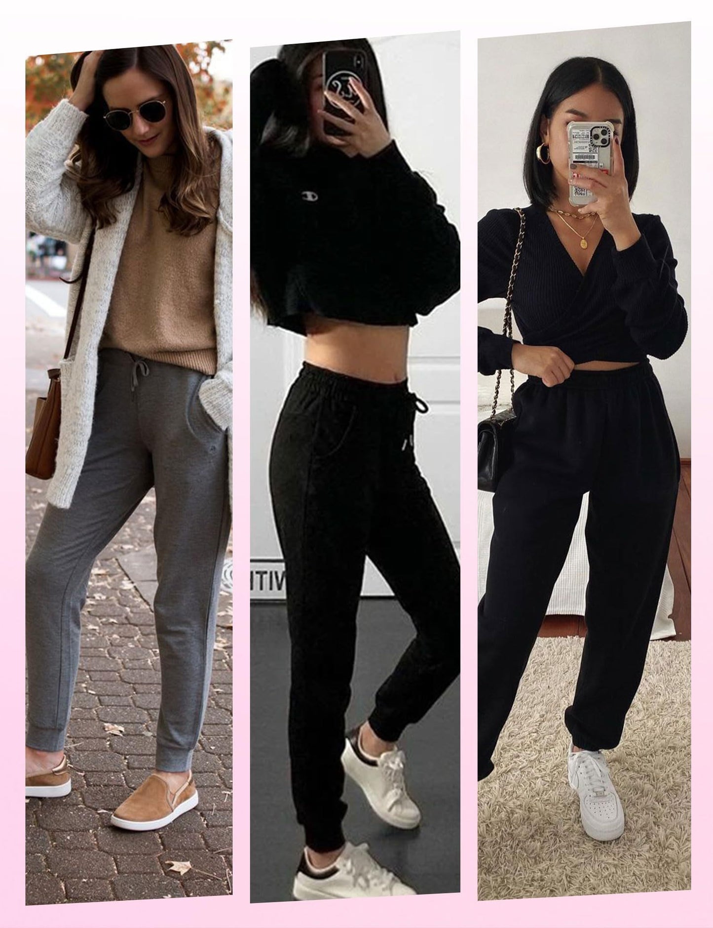 Sweatpants - Cropped New 3 Pairs Of Black