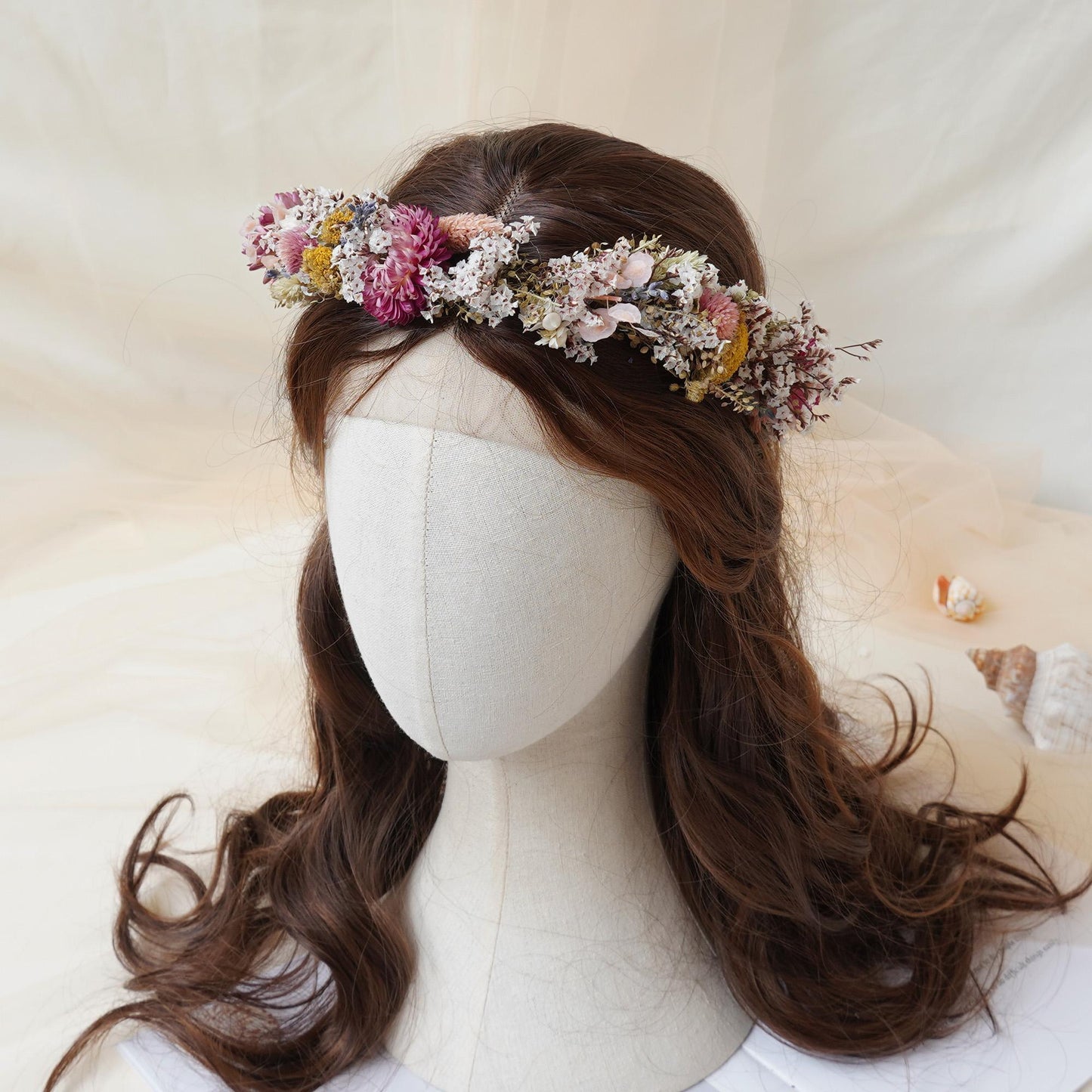 Gypsophila Crown Dried Flower Crown Bridal Crown Wedding Crown Everyday Crown Party Crown Birthday Crown