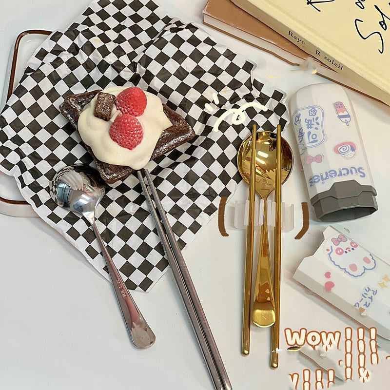 Net Celebrity Chopsticks Spoon Set Lunch Box