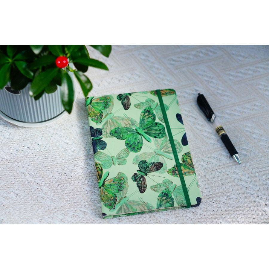 Toucan Pattern A4 Notebook Elastic Band Hardcover Style With Thread Sewing Binding For Hand Account Book